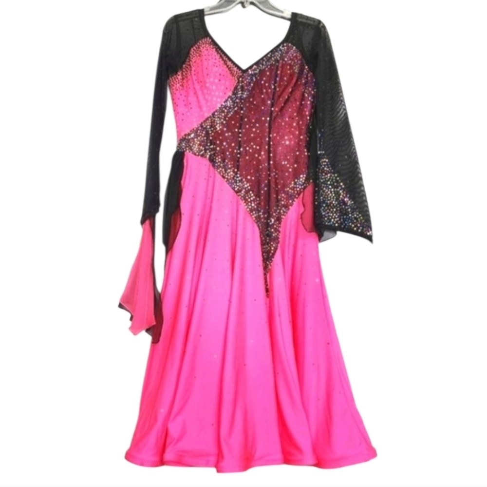 DORE NEON PINK BALLROOM DANCE DRESS